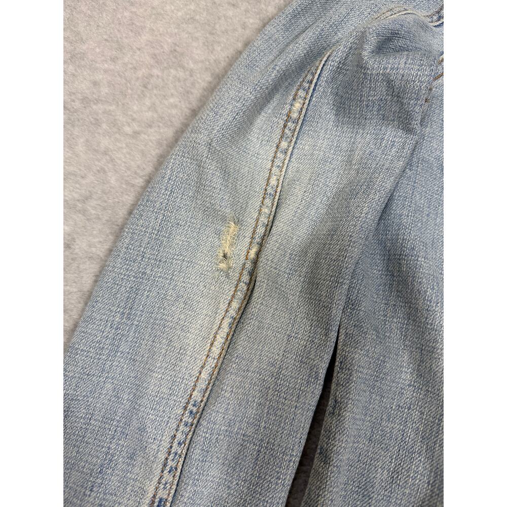 Y2K Hollister Junior Womens Size L Distressed Denim Jacket HCO Surf - Picture 5 of 10